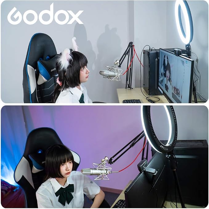 GODOX LR120 12 Inch LED Ring Light Photography Light Fill-in Light 3000K-6000K - Image 4