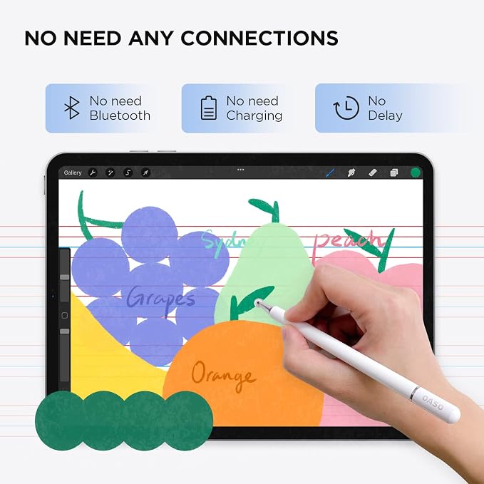 Stylus Pen for Touch Screens, Disc Tip & Magnet Cap Styli Pencil Compatible - Image 4