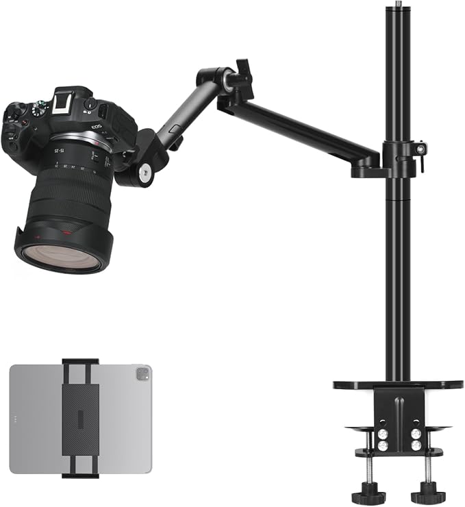 TARION Camera Arm Desk Mount: Heavy Duty DSLR Desktop Mount Camera Stand by TARION