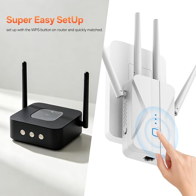 AC1200 WiFi Extender, Dual Band 5GHz & 2.4GHz WiFi Signal Booster, 3-in-1 - Image 4