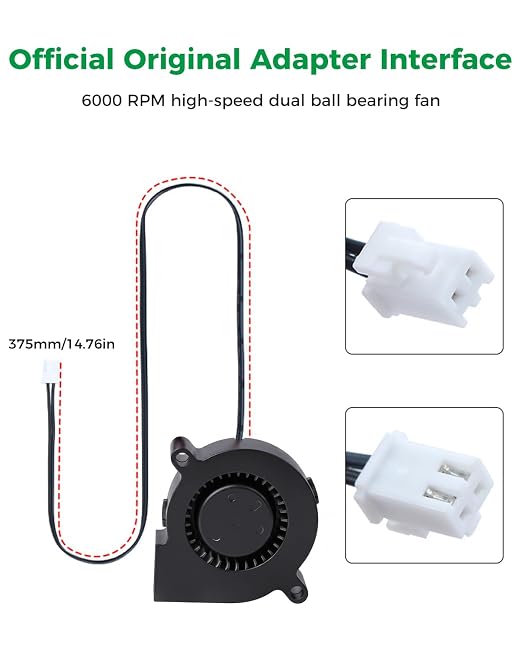 Creality Official K2 Pro/K2 Plus Mainboard Cooling Fan, 5015 Blower Fan 24V - Image 3