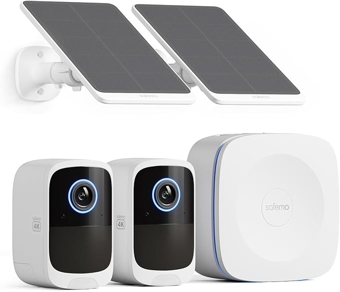 4K Security Cameras Wireless Outdoor/Indoor, Battery Cameras by Safemo