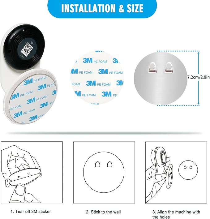4 Pack Indoor Wall Mount for Yi Home Security Camera, No Punching, Extremely - Image 5