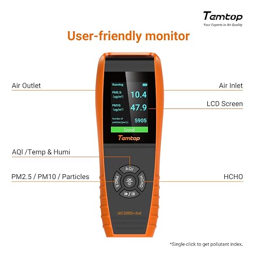 Temtop Air Quality Monitor PM2.5 PM10 Particle Counter, Formaldehyde, - Image 7