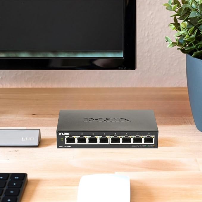 D-Link 8-Port Gigabit Smart Managed Ethernet Switch, IGMP Snooping, Sturdy Metal - Image 3