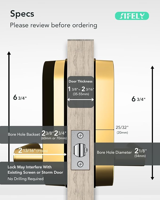Keyless Entry Keypad Smart Door Lock - Image 6