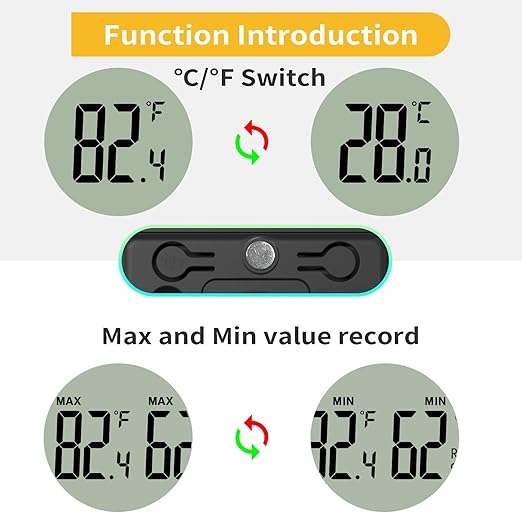 4PCS Mini Digital Hygrometer and Thermometer Reptile Thermometer - Image 3