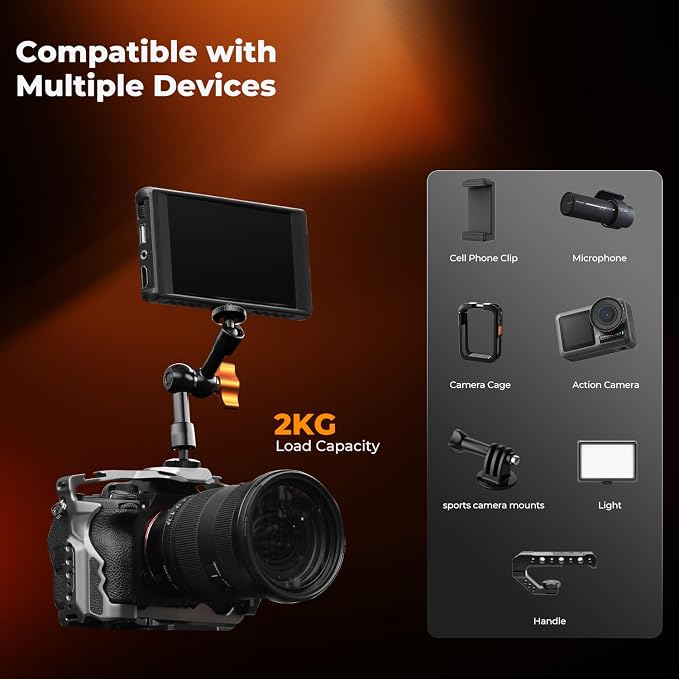 K&F CONCEPT 6" Magic Arm Clamp - Image 4