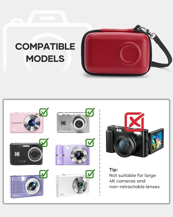 SQERO Digital Camera Case for KODAK PIXPRO FZ45 FZ55 & CAMKORY 1080P - Image 2