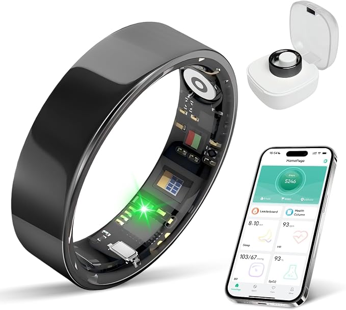 New Smart Ring Health Tracker for Women & Men, Sleep Exercise Health Monitoring by Unknown
