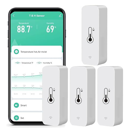 WiFi Humidity Temperature Monitor: Smart Hygrometer Thermometer by SENCKIT