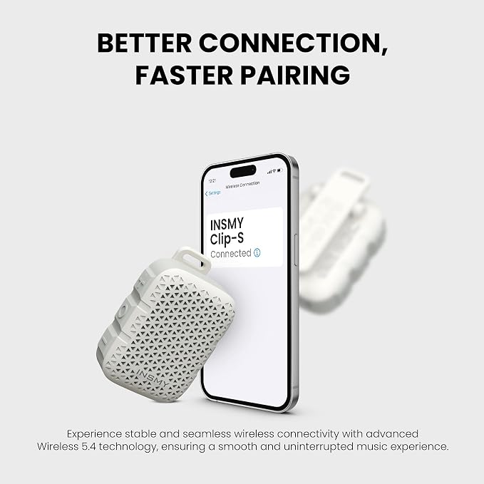 INSMY Wearable Bluetooth Speakers, IP67 Waterproof, Clip-On Portable Small - Image 6