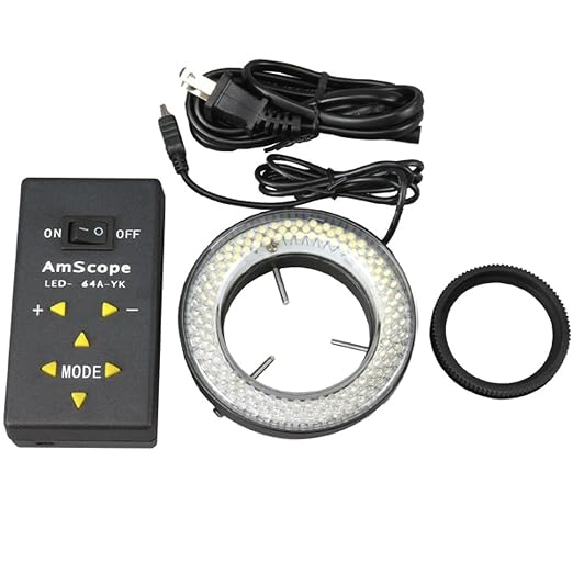 AmScope LED-64A 64 LED Lighting-Direction-Adjustable Microscope Ring Light + by AmScope