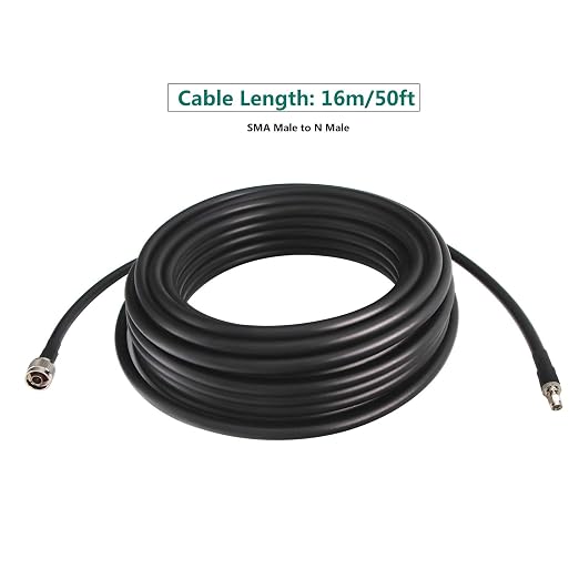 50ft N Male to SMA Male Cable, SMA to N Cable 50 ohm Ultra Low Loss KMR240 - Image 9
