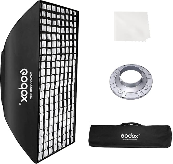 Godox FW80x120CM/ 32"x47" Bowens Mount Strip Honeycomb Grid Softbox, Portable by GODOX