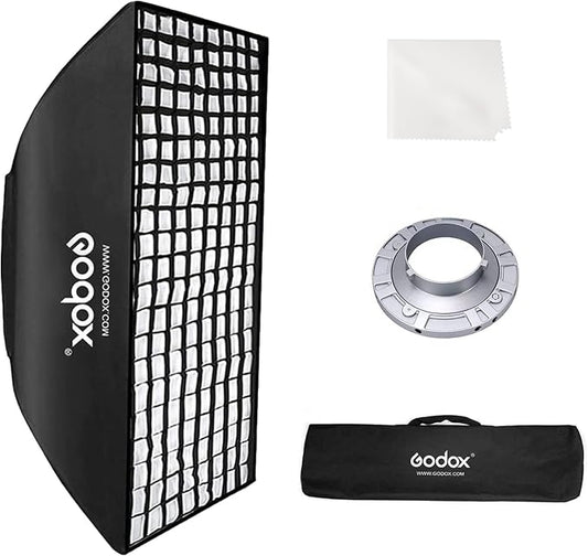 Godox FW80x120CM/ 32"x47" Bowens Mount Strip Honeycomb Grid Softbox, Portable by GODOX