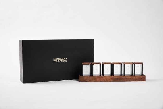 Nixie Tube Clock Walnut Digital Desk Clock, Support Wi-Fi Time Calibration - Image 6
