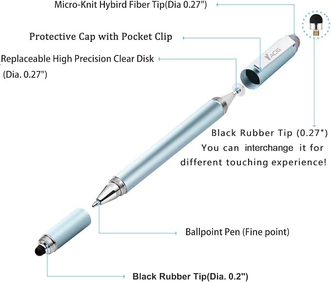 Capacitive Stylus Pen, 4-in-1 High Sensitivity and Precision Touch Screen - Image 3