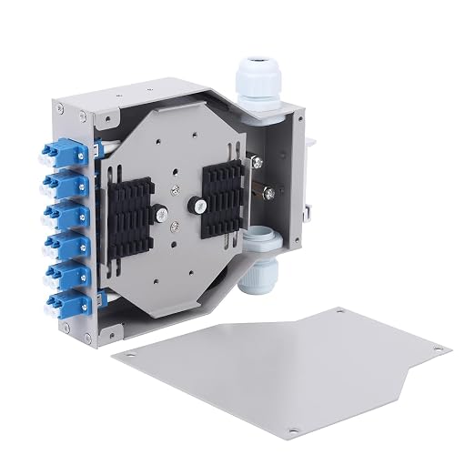 12 Fibers LC Singlemode DIN Rail Fiber Optic Enclosure Rack Box by FiberOpticalAccessories