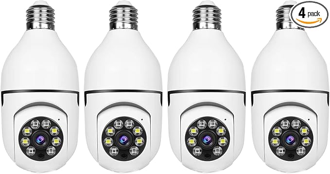 Light Bulb Security Camera -5G& 2.4GHz WiFi 2K Security Cameras Wireless by WESECUU