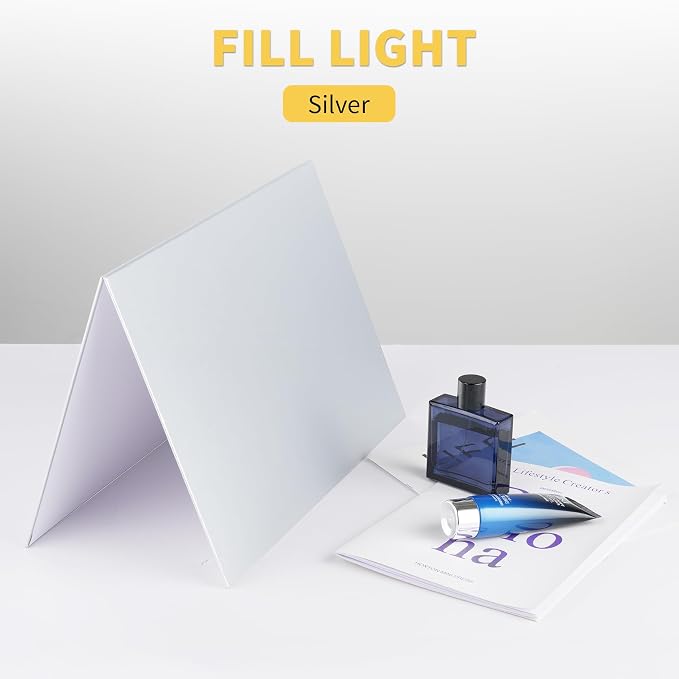Meking Silver White Photo Backdrop Boards, 2 in 1 Light Reflectors - Image 3
