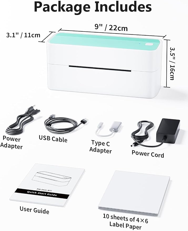 Phomemo Bluetooth Thermal Shipping Label Printer, 241BT Wireless Thermal Label - Image 7