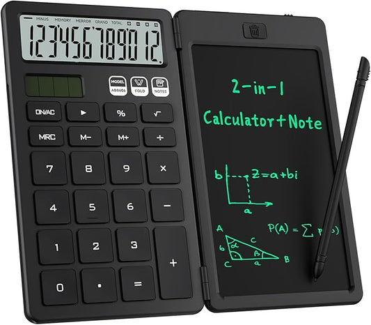 Desk Calculator with Erasable LCD Notepad Calculators ROATEE Desktop Basic by ROATEE