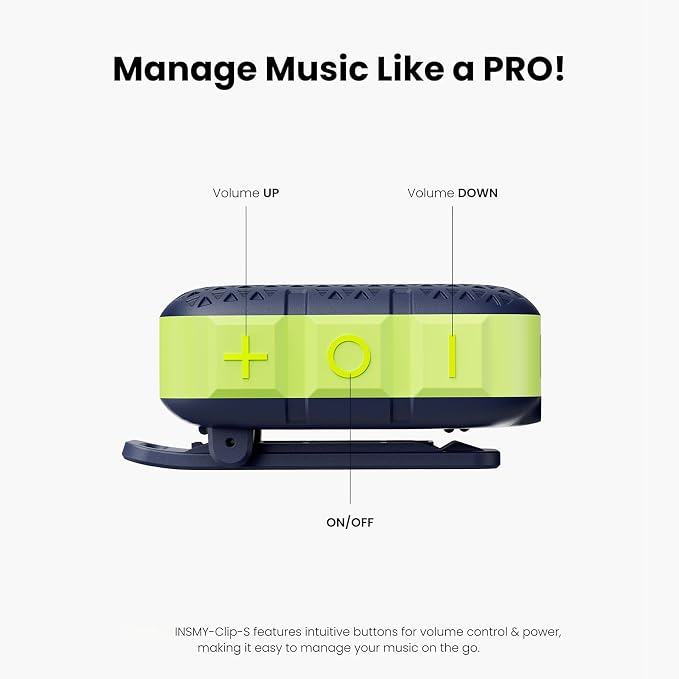 INSMY Wearable Bluetooth Speakers, IP67 Waterproof, Clip-On Portable Small - Image 7