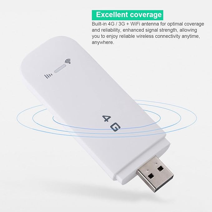 150Mbps 4G LTE Adapter, USB Network Pocket Router Modem Stick, Plug and Play - Image 3