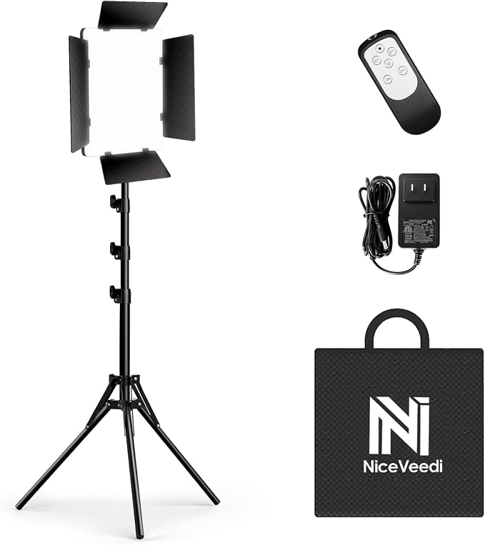 NiceVeedi 36W Photography Lighting, Bi-Color Studio Light, CRI 95+, Dimmable AC by NiceVeediOfficial