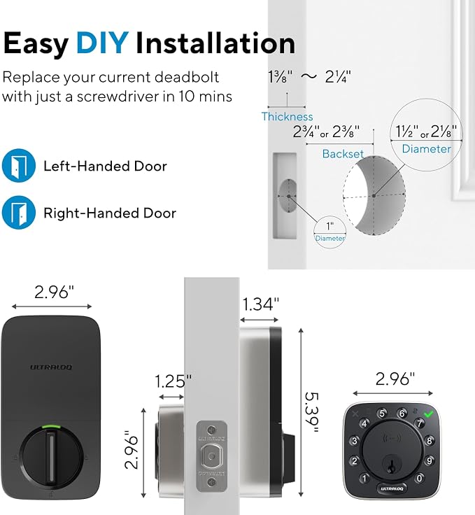 ULTRALOQ Bolt NFC Smart Lock, World's First Front Door Lock - Image 9