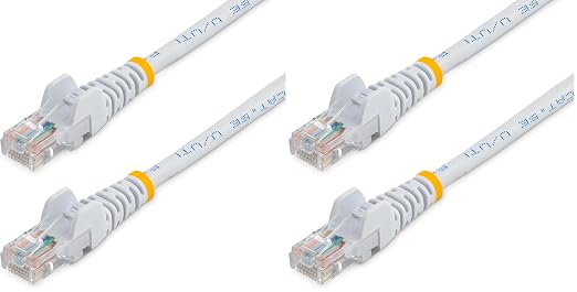 StarTech.com Cat5e Ethernet Cable - 5 ft White Patch Cable - Snagless Short by StarTech