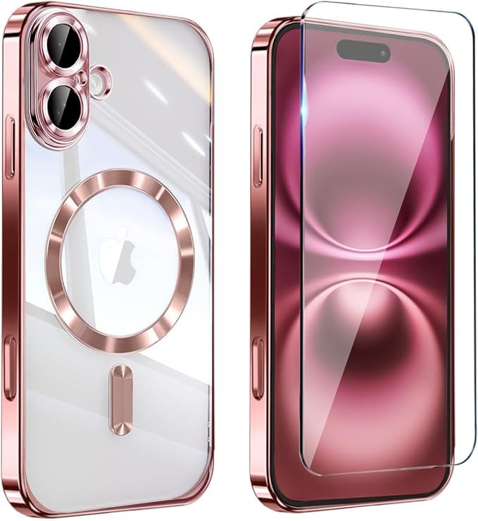 Magnetic Glossy Case for iPhone 17, iPhone17 Phone Case Slim Clear Luxury by Unknown