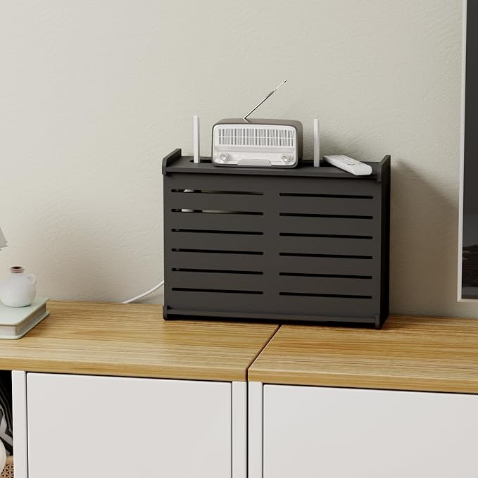 Wooden WiFi Router Storage Box Hider Shelf, Decorative Projector Box Hider Rack - Image 5