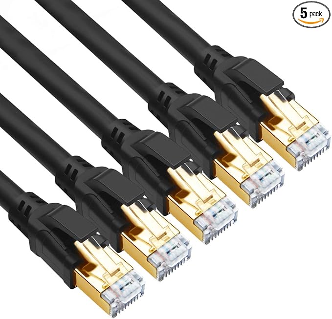 Yauhody CAT 8 Ethernet Cable, 3ft Ultra High Speed 40Gbps 2000MHz SFTP 26AWG by Yauhody
