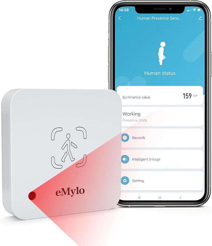 eMylo WiFi Human Presence Sensor, WiFi Millimeter Wave Radar Detection by eMylo