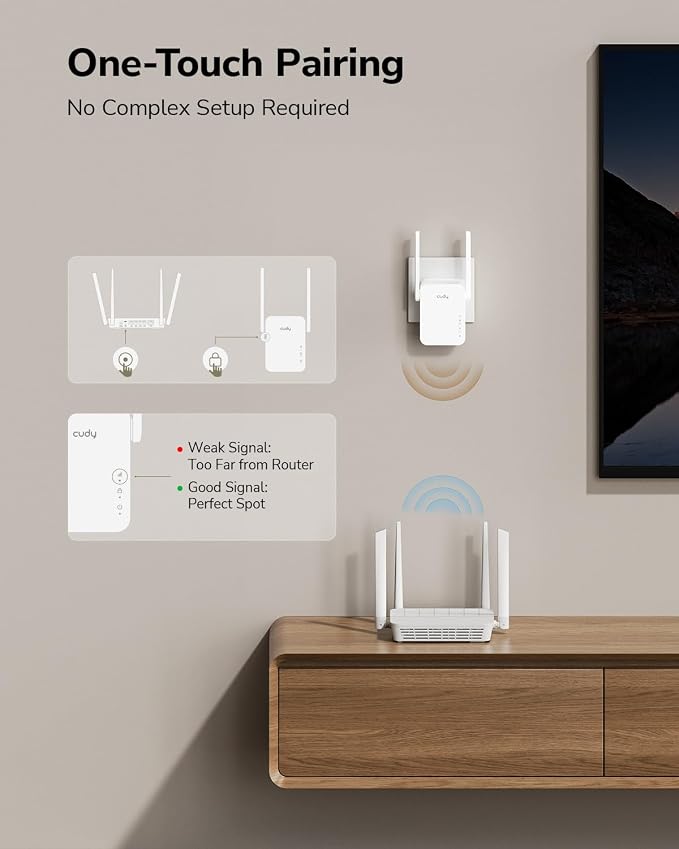 Cudy RE1500 AX1500 WiFi 6 Range Extender Dual Band 2.4G 5G Wireless Booster - Image 6