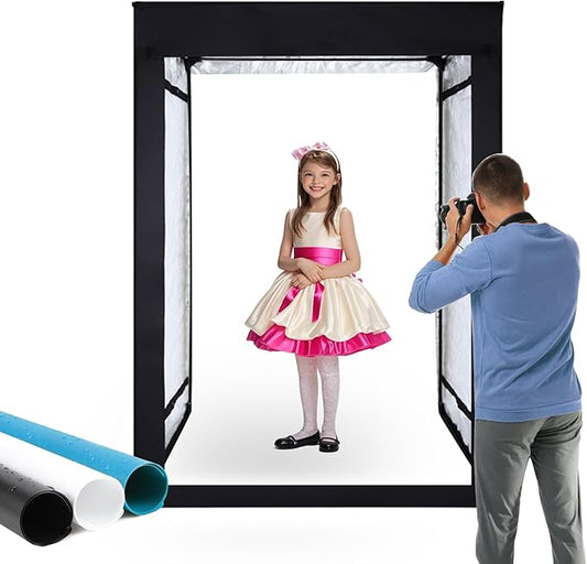 48"x56"x40" Large Photo Studio Light Box Photography, 6 Light LED Panels by Hongbang