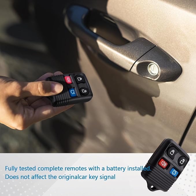 2Pcs Keyless Entry Remote Key Fob 4-Button Replacement - Image 7