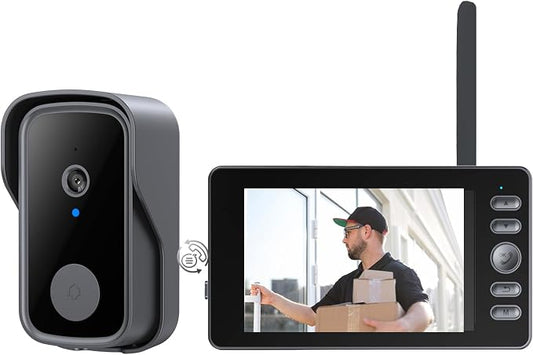 Doorbell Camera Wireless No Subscription Video Doorbell, Bidirectional Wake-up by TKMARS