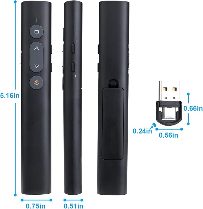 Presentation Clicker Presentation Remotes, Type C/USB A 2 in 1 Pointer - Image 7
