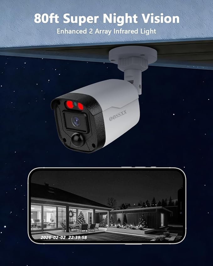 5MP Wired Security Camera System Outdoor, 8CH DVR - Image 5