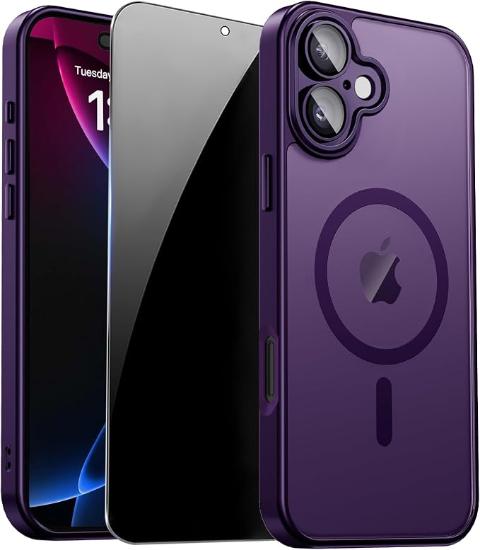 for iPhone 17 Case with Privacy Screen Protector and Camera Protection by ZOZDOKG
