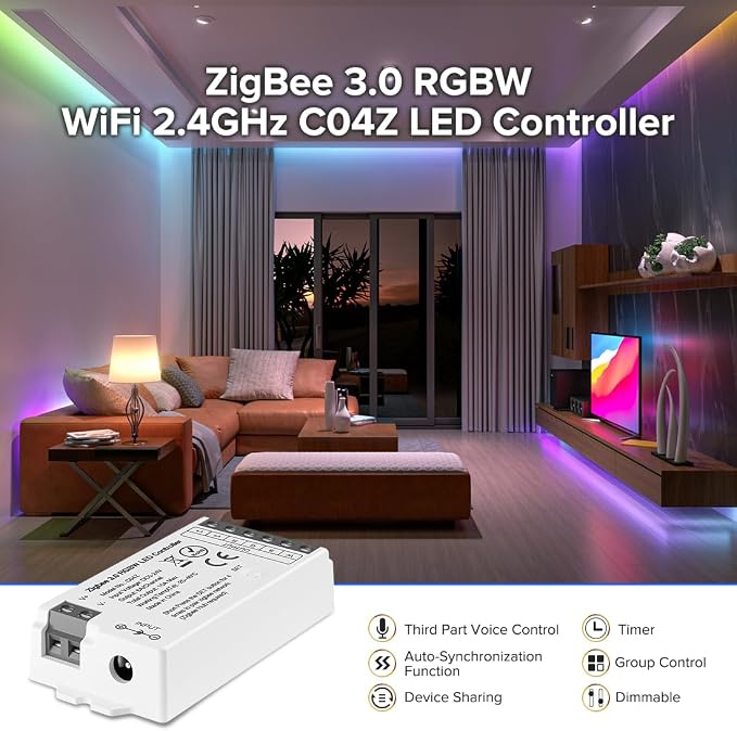 BTF-LIGHTING Tuya Zigbee 3.0 C04Z LED Controller Support RGBW 5pin PWM FCOB COB - Image 4
