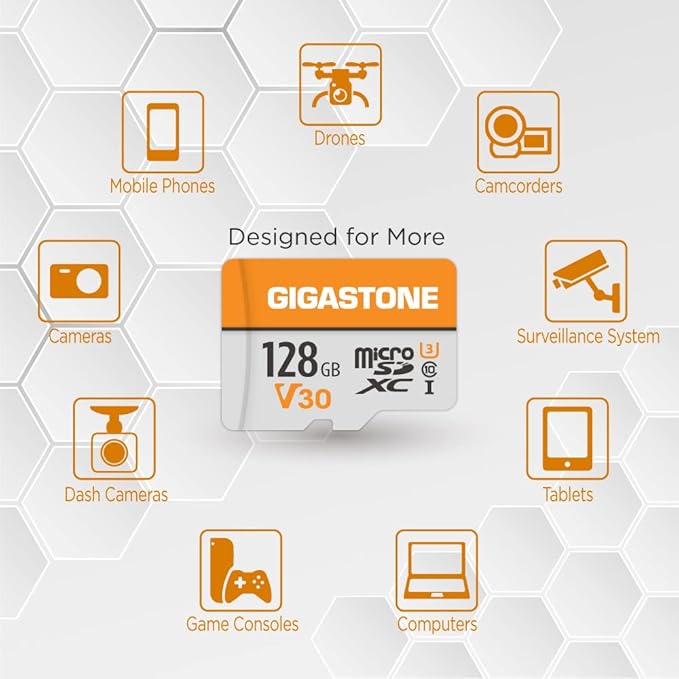 GIGASTONE 128GB Micro SD Card 10-Pack, A1 V30 4K Video Recording, Surveillance - Image 5
