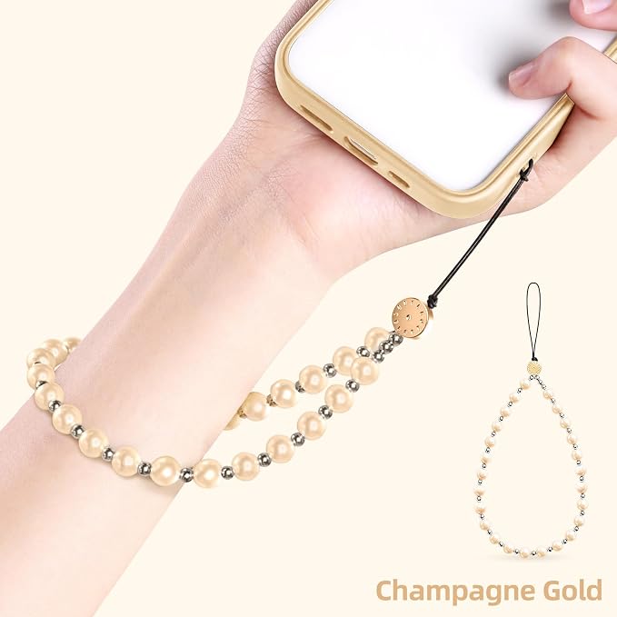 2 Pcs Phone Charm Beaded Strap Cute Cell Phone Wrist Straps String Accessories - Image 3