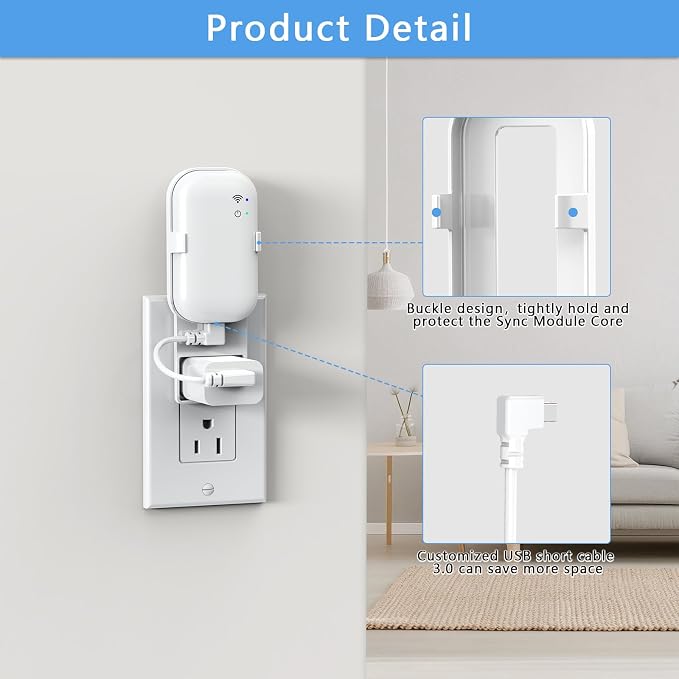 Outlet Wall Mount for Blink Sync Module Core, Sync Module Mount Holder for - Image 4