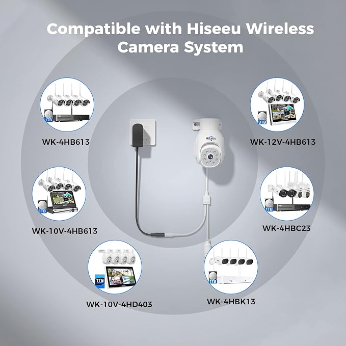 Hiseeu 5MP Wireless Outdoor Security Camera, WiFi Surveillance PTZ Camera - Image 6