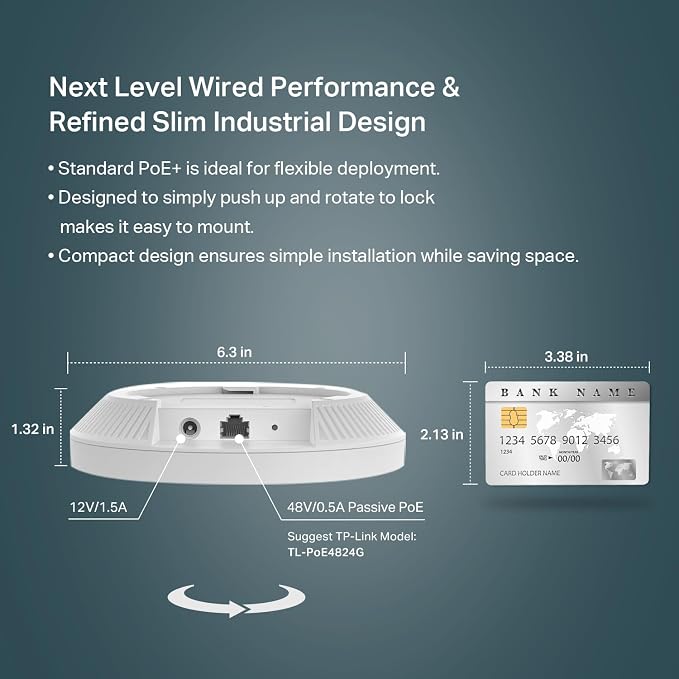 TP-Link EAP610 Omada Business WiFi 6 AX1800 Wireless Gigabit Access Point - Image 3