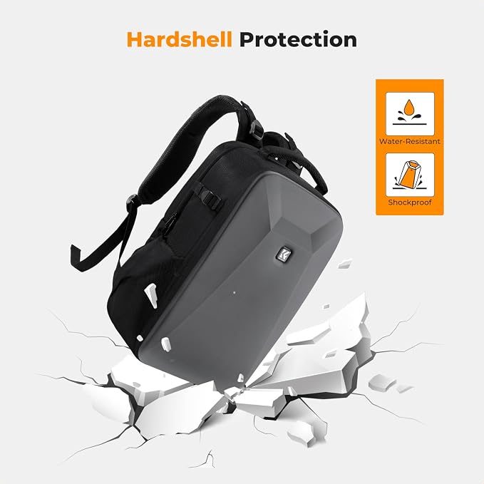 K&F CONCEPT Camera Backpack, Hardshell Photography DSLR Camera Bag - Image 5